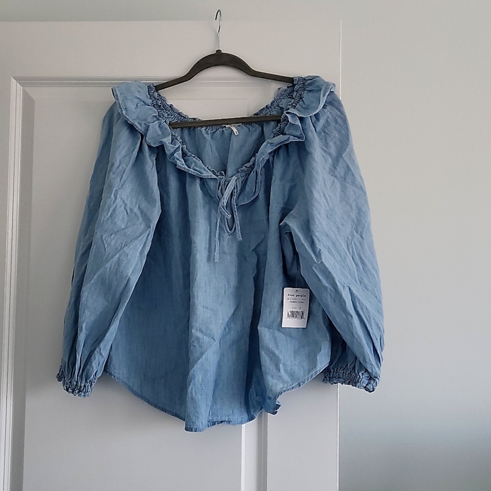 Free people denim shirt